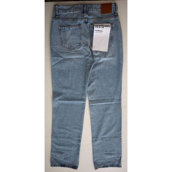 Derek Lam 10 Crosby Women Sz 25 Vintage Blue Farrah Hi-Rise Straight Jeans - Picture 2 of 10